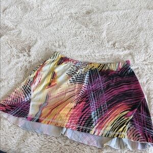 Multicolor Abstract Women's Tennis Skirt
